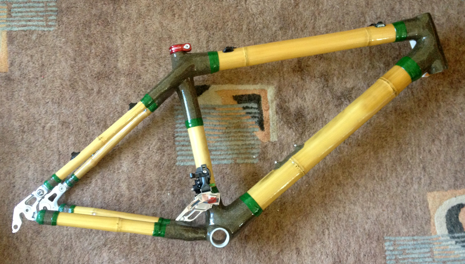 Bamboo MTB bike frame